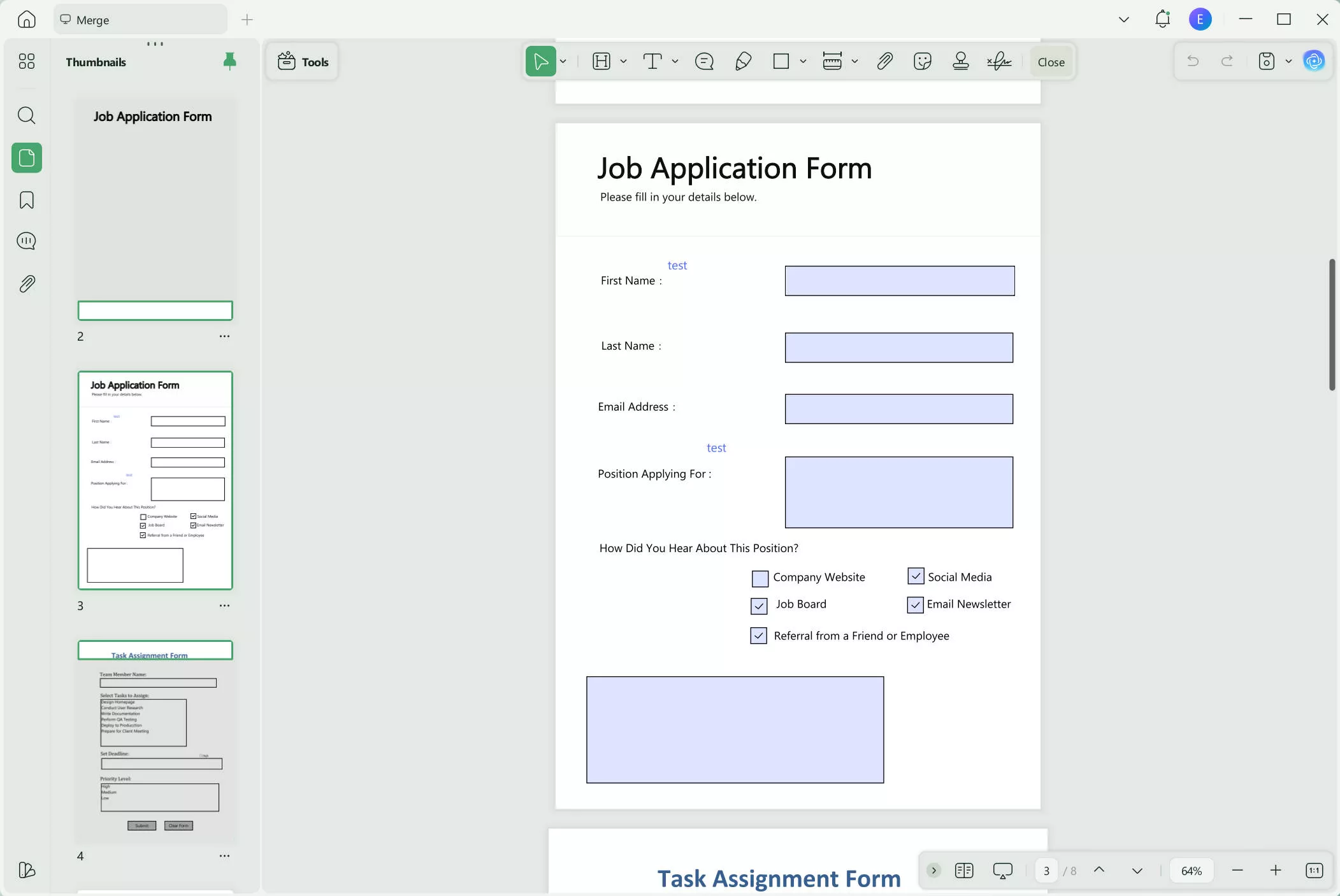 sign non disclosure agreement fill in file