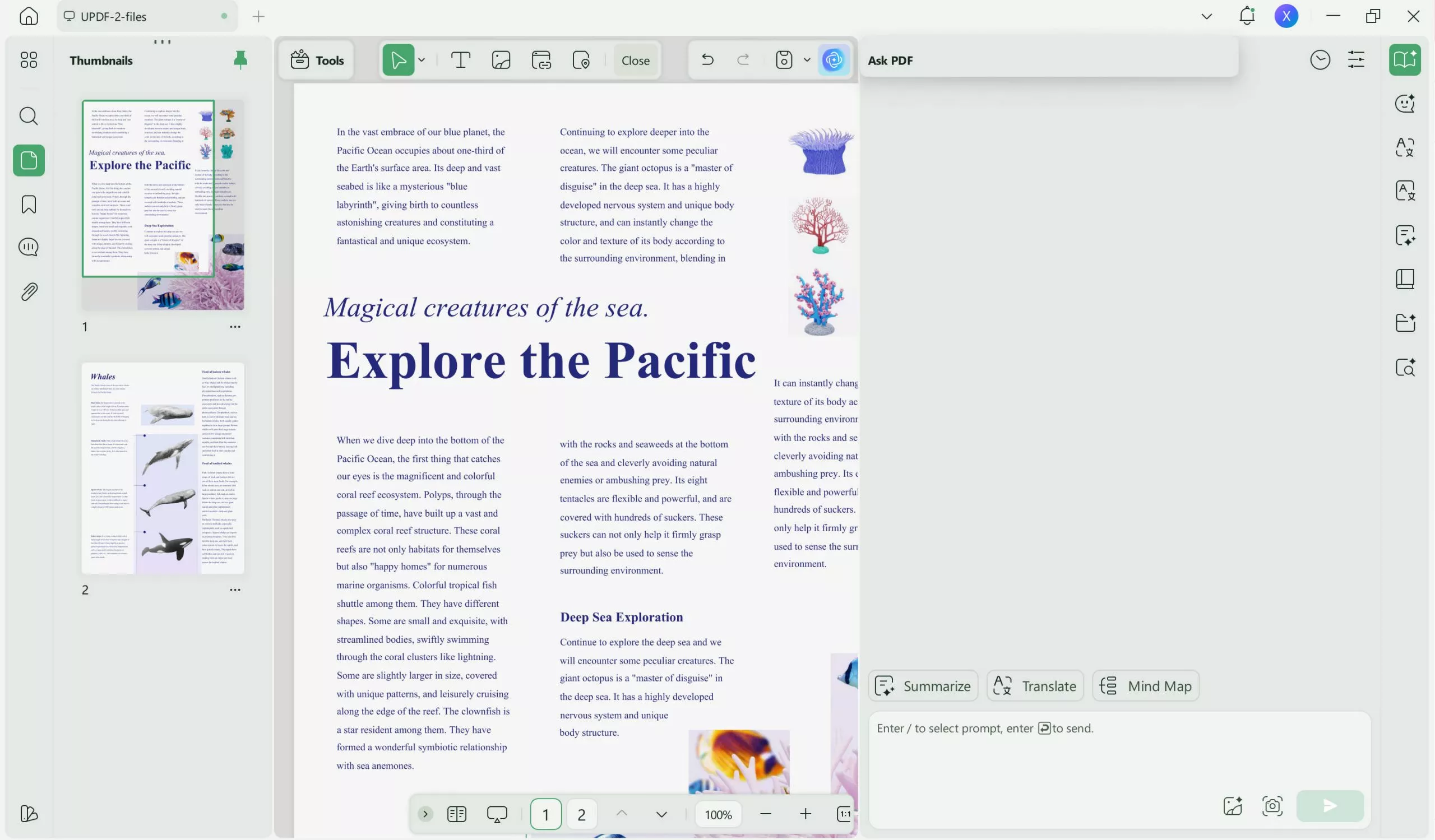 auto summarize in word ask pdf on win with updf ai