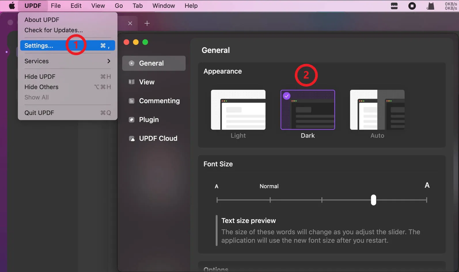 dark mode pdf on mac