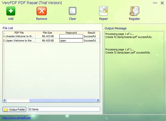 verypdf reparar pdf