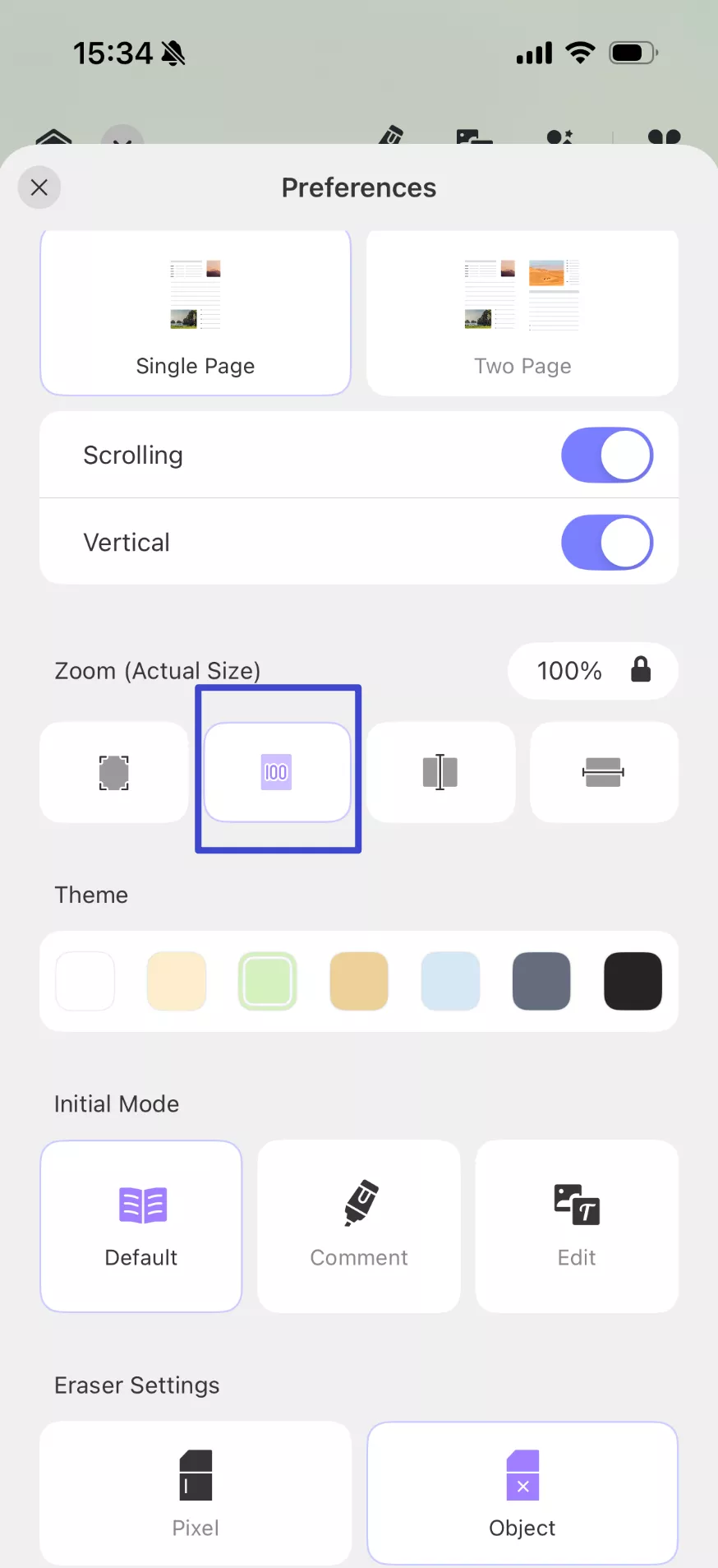 updf fullscreen mode