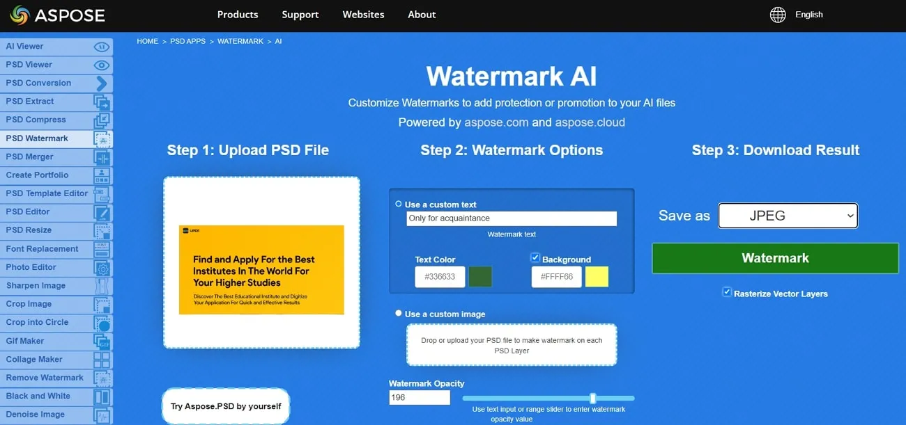 aspose ai watermark generator