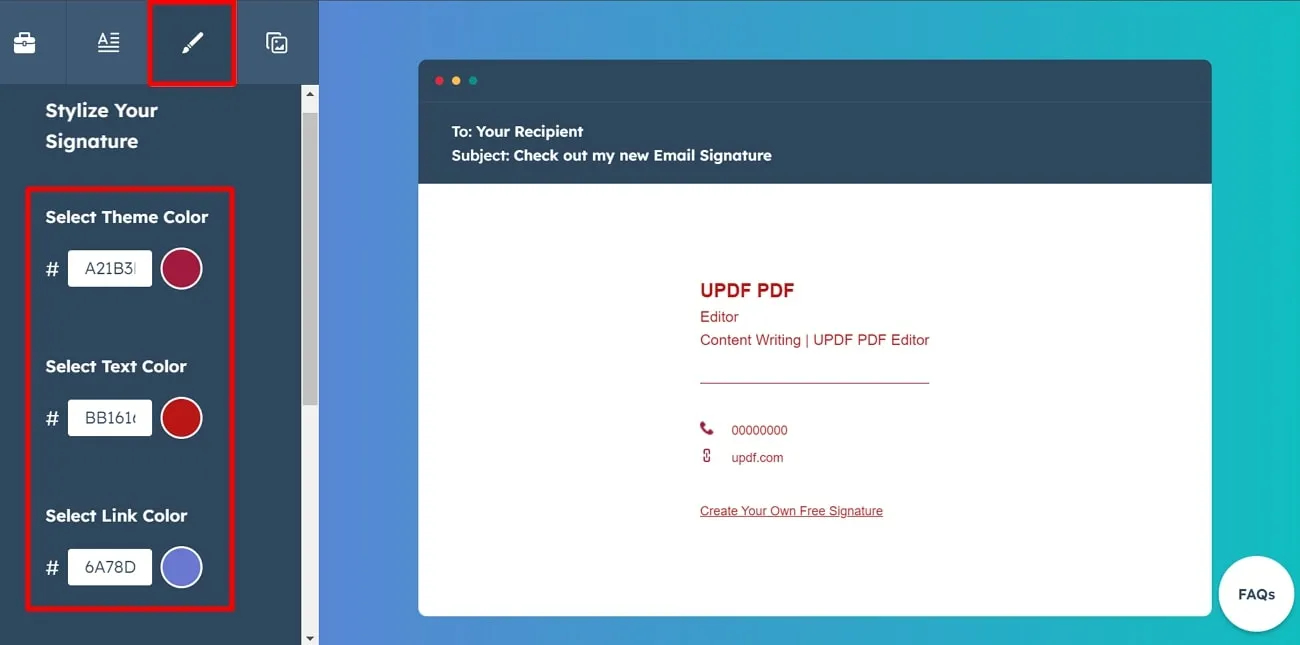 Générateur de signatures d'emails pour Outlook et Gmail, HubSpot