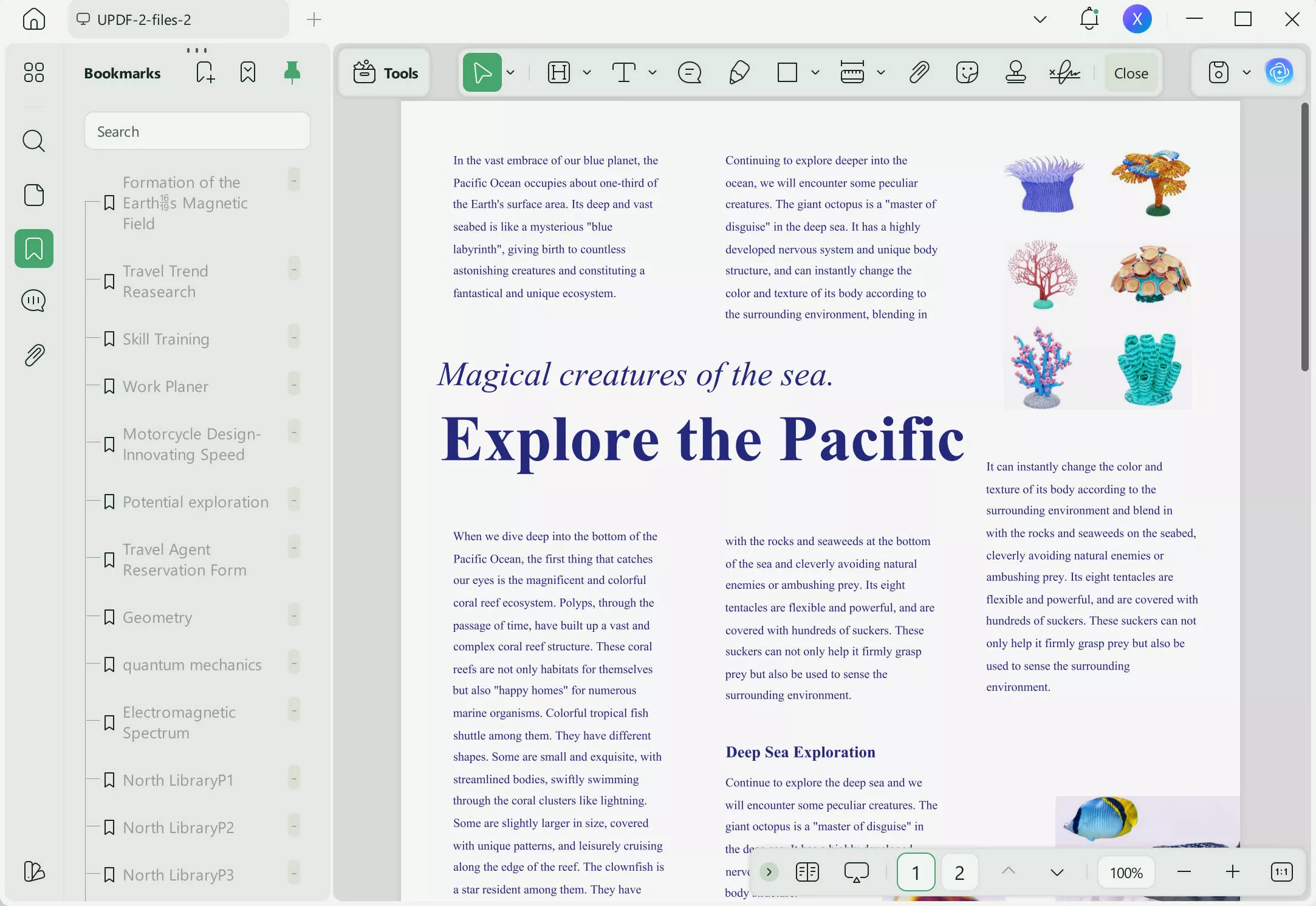 bookmark updf windows