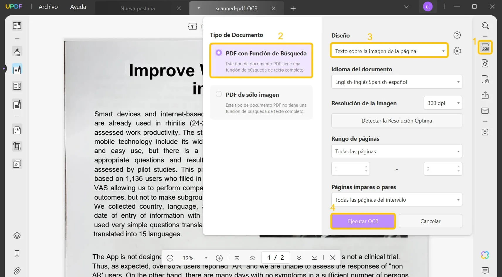 pdf bank statement to excel perform ocr