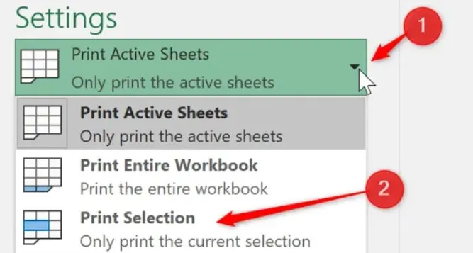 excel print to pdf print selection