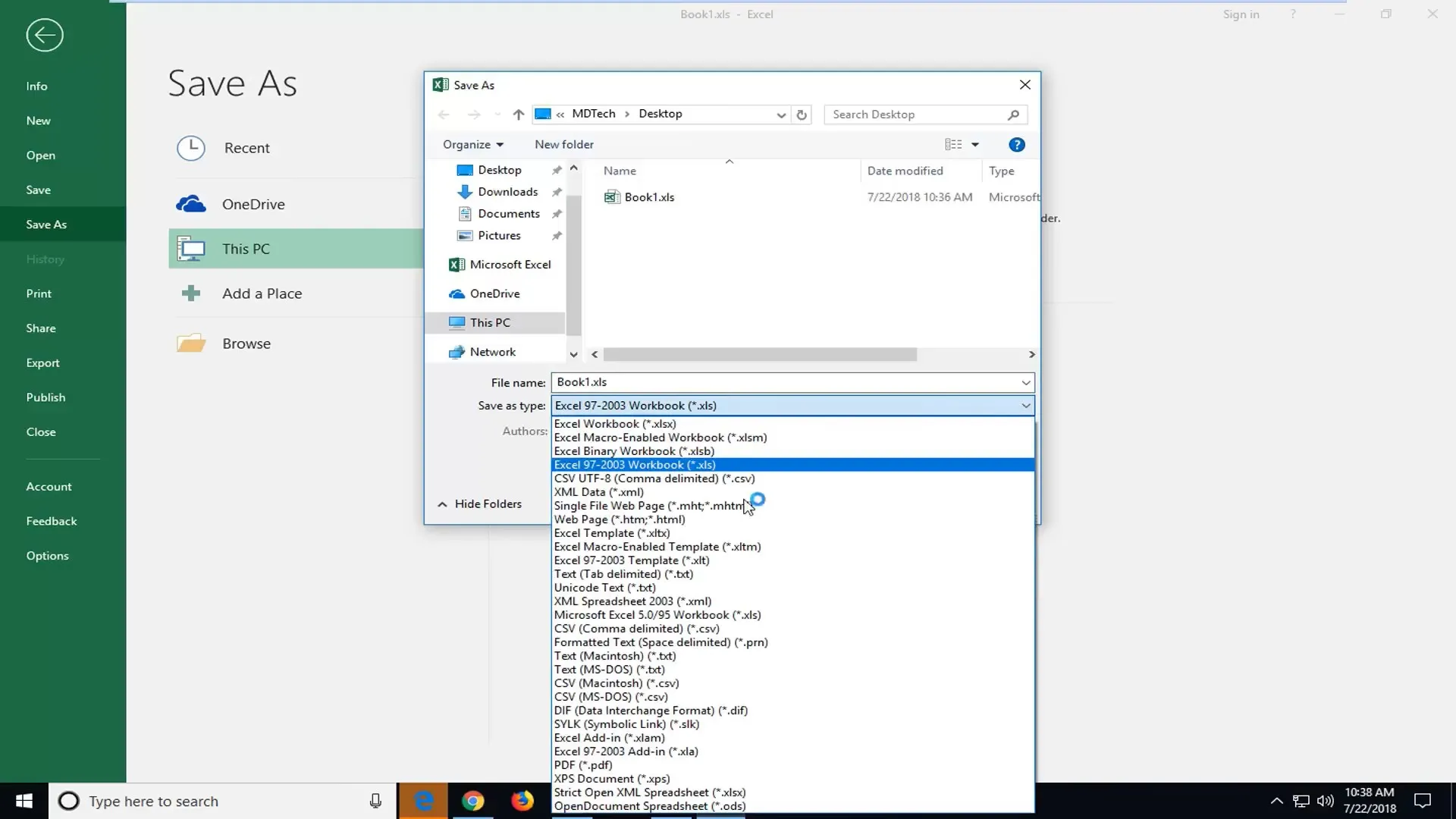 convertire xls in xlsx con excel