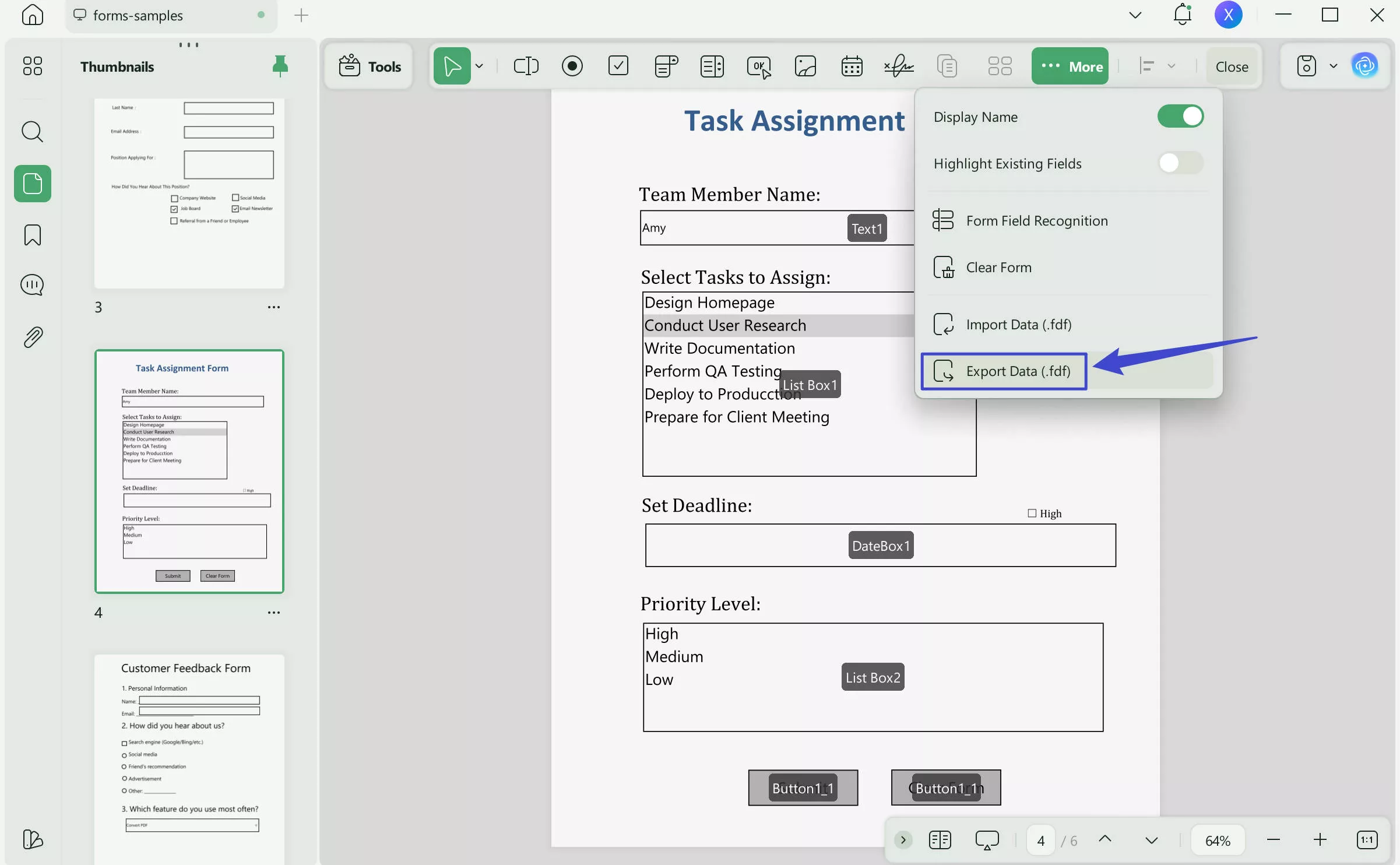 ai to extract data from pdf export data