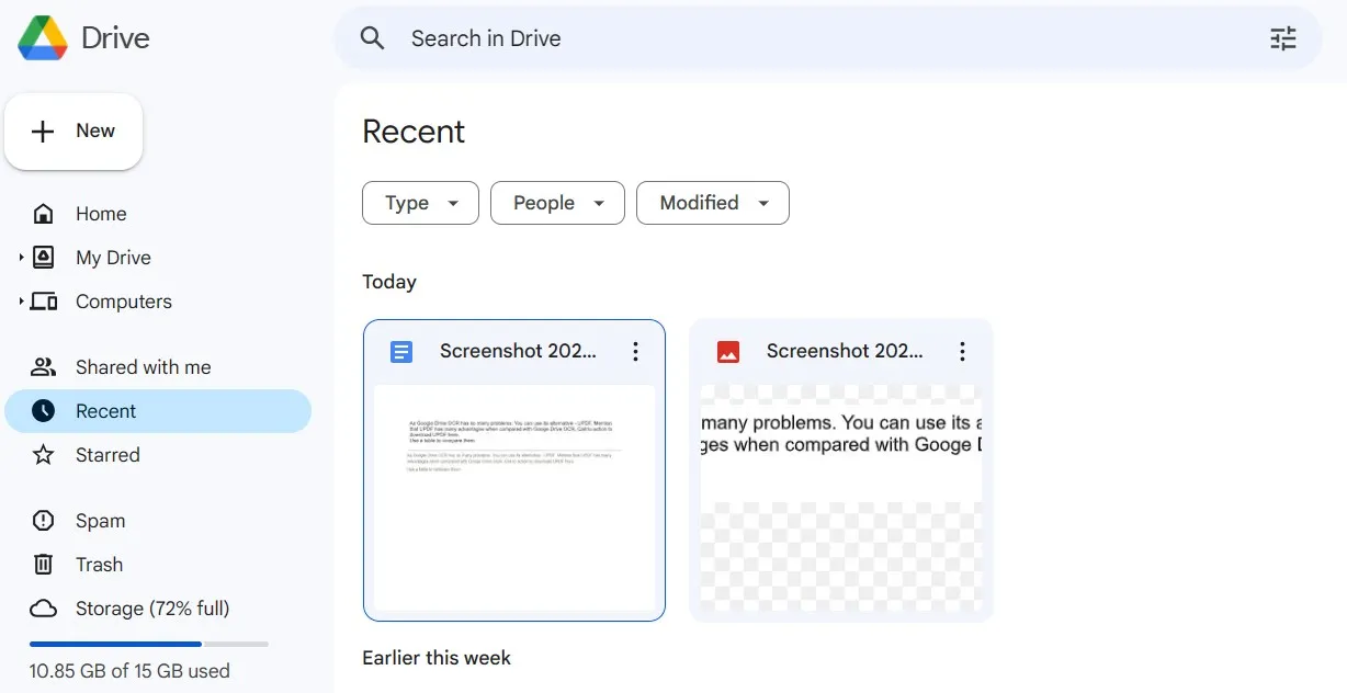 googleドライブocr 最近のファイル