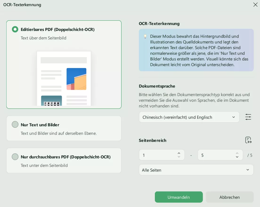 Inhalt aus PDF extrahieren