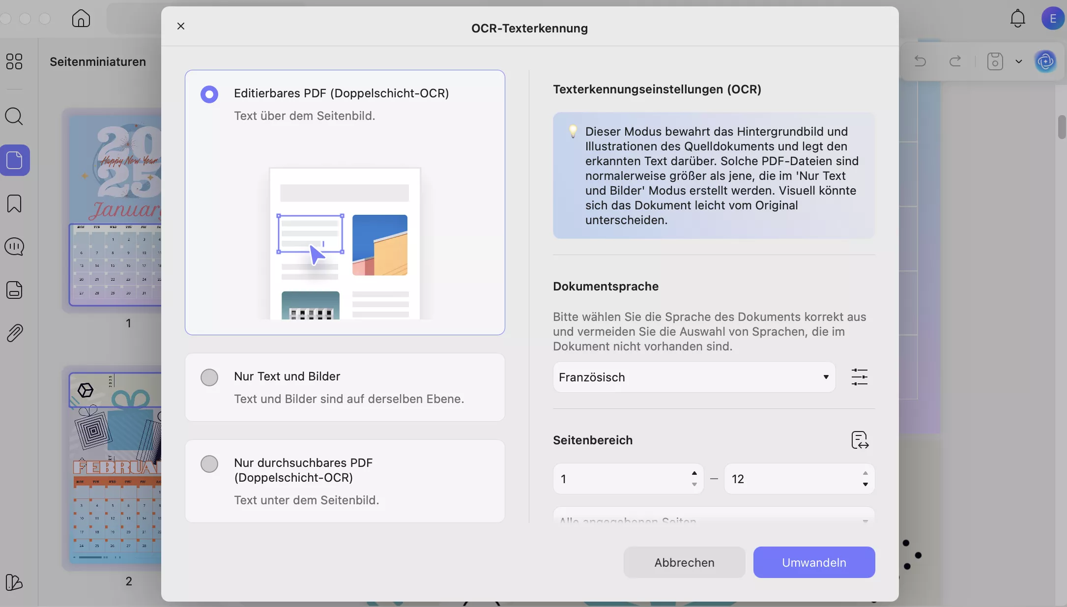 Text mit OCR erkennen UPDF