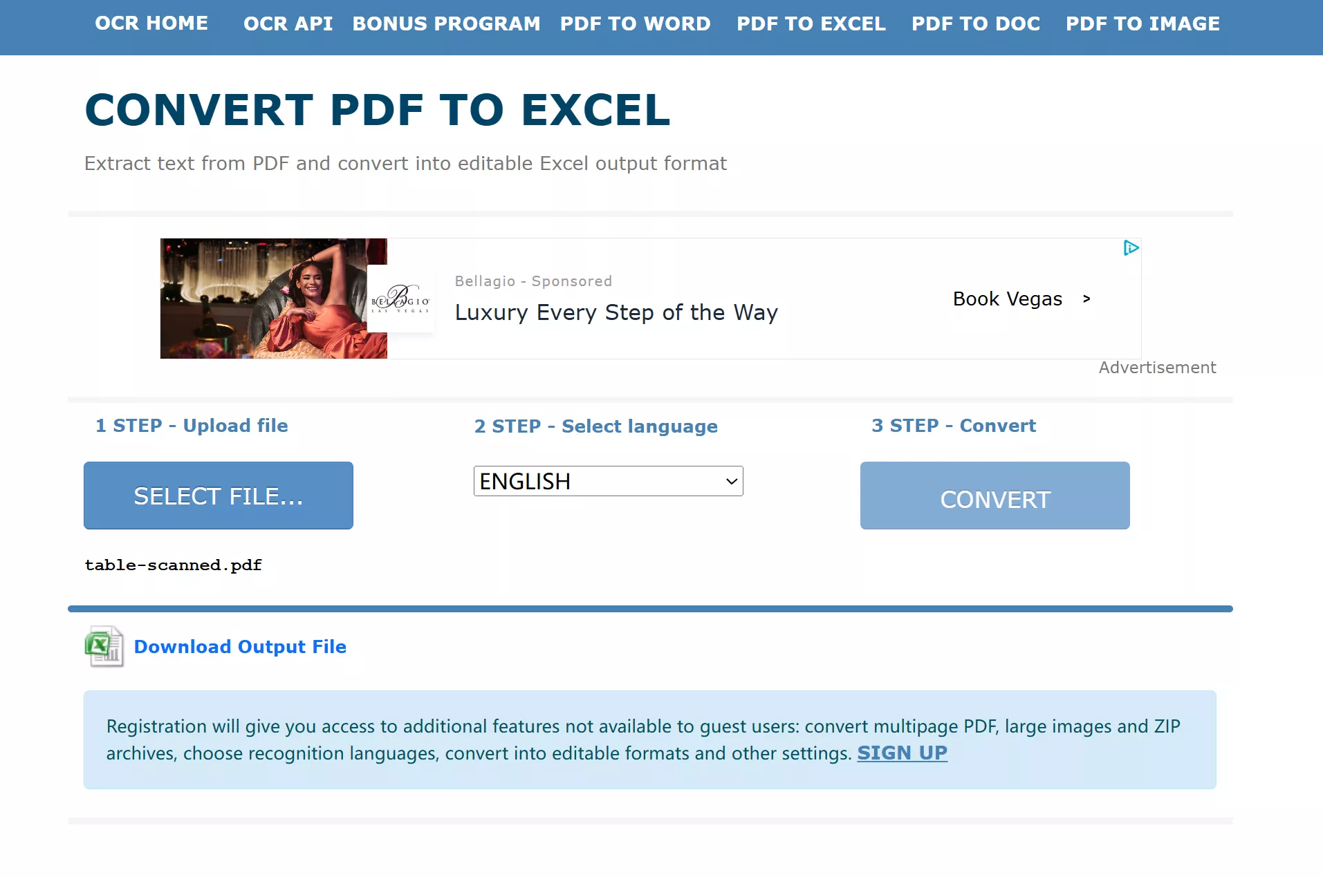 Ads in Online OCR