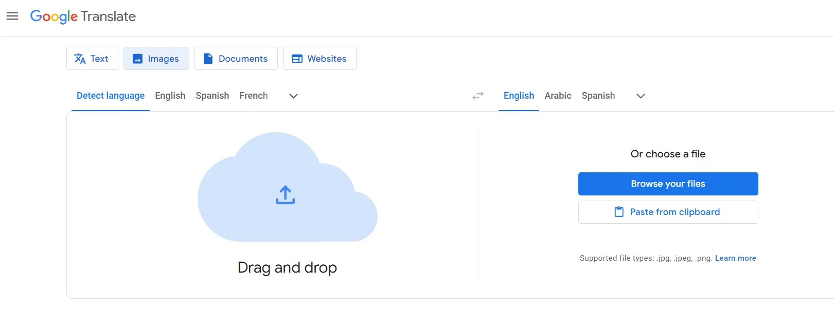 traductor de imagen google translate