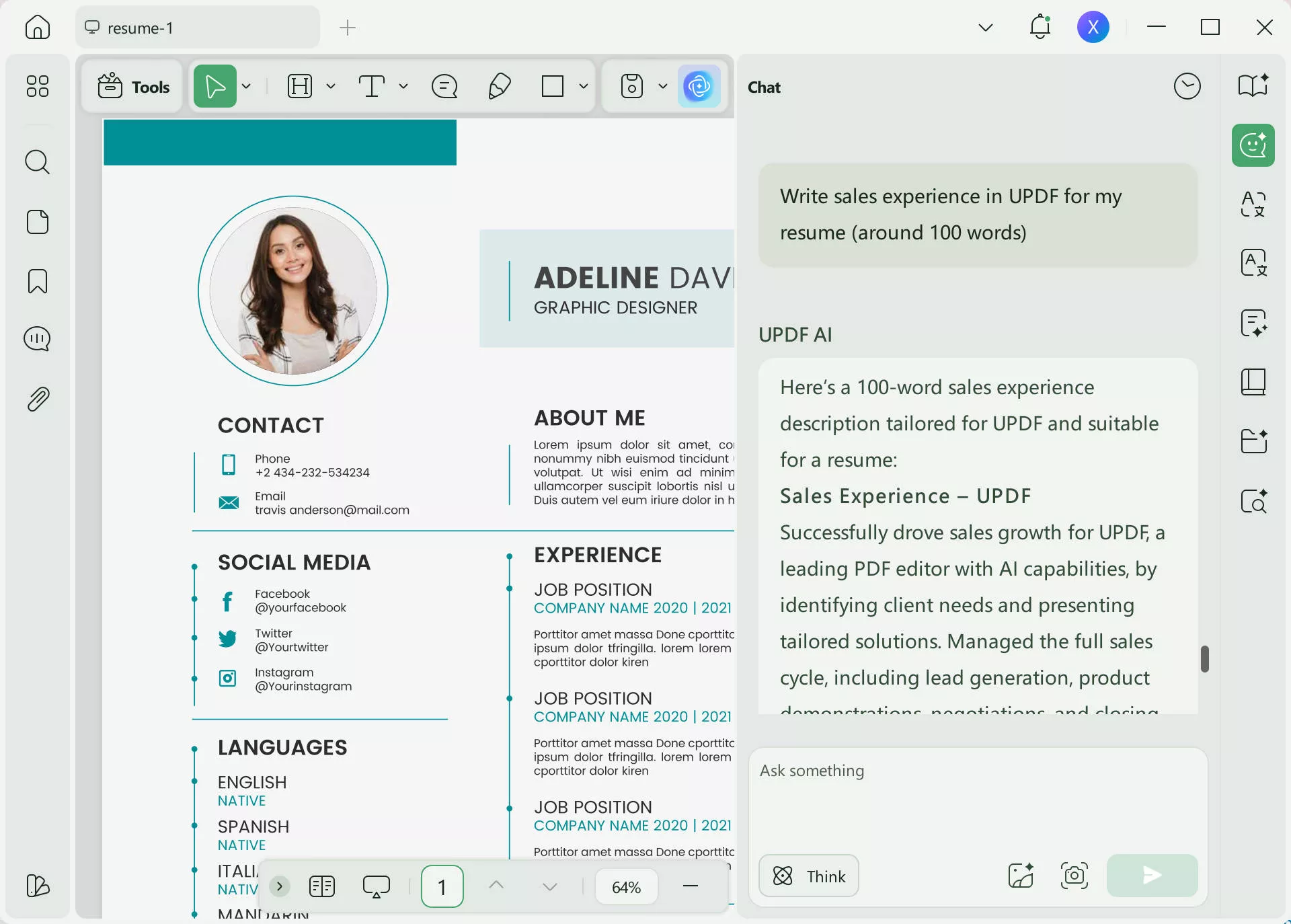 ai resume builder updf ai resume