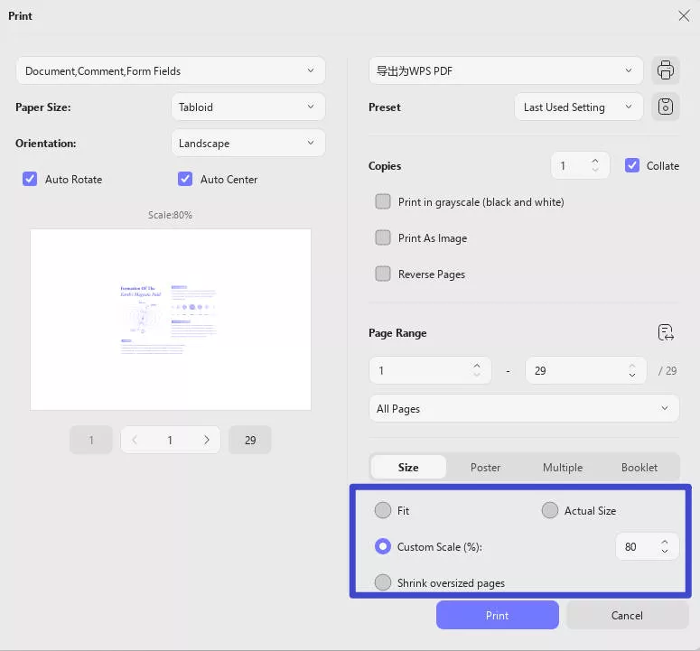 Maak alle pagina's even groot in PDF-paginagrootte en -verwerking