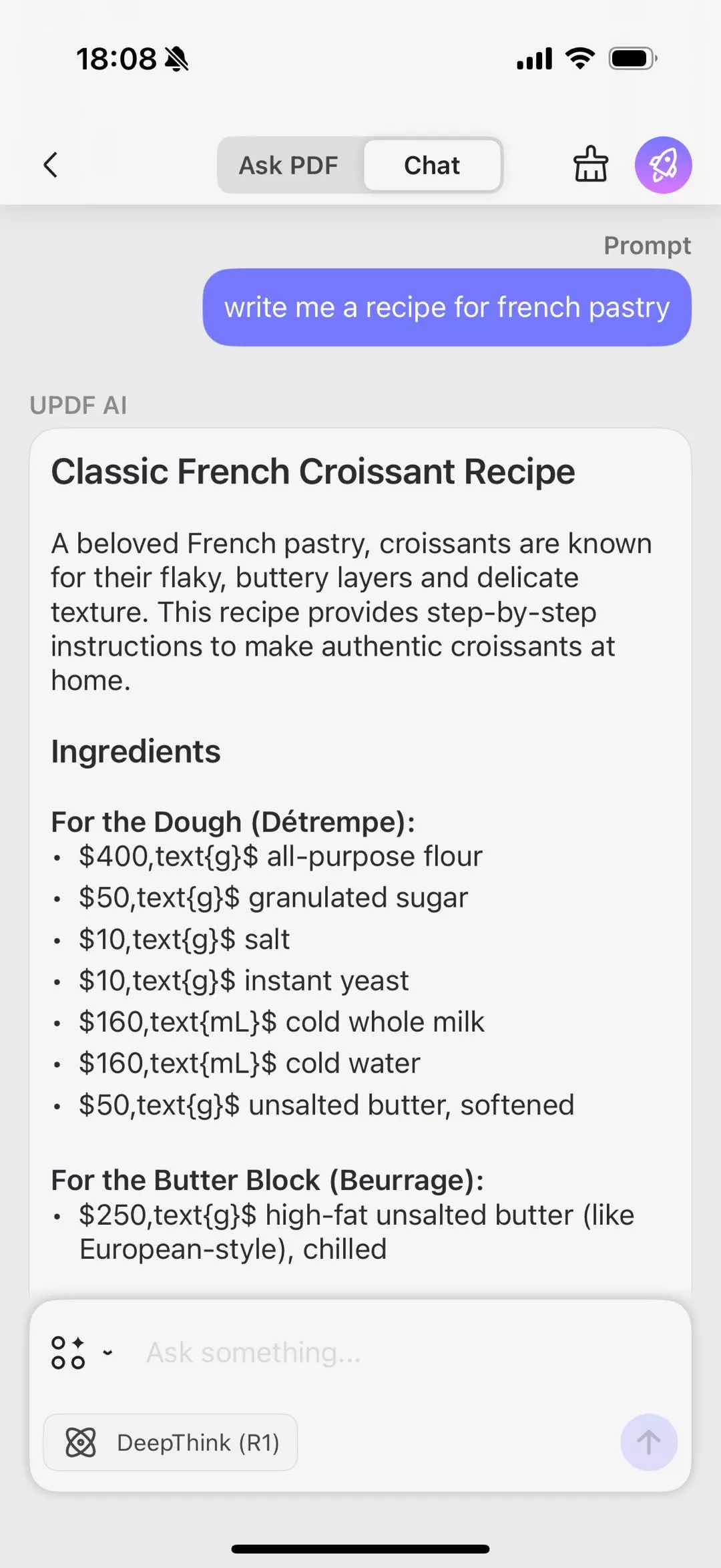 use chatgpt ios chat mode updf