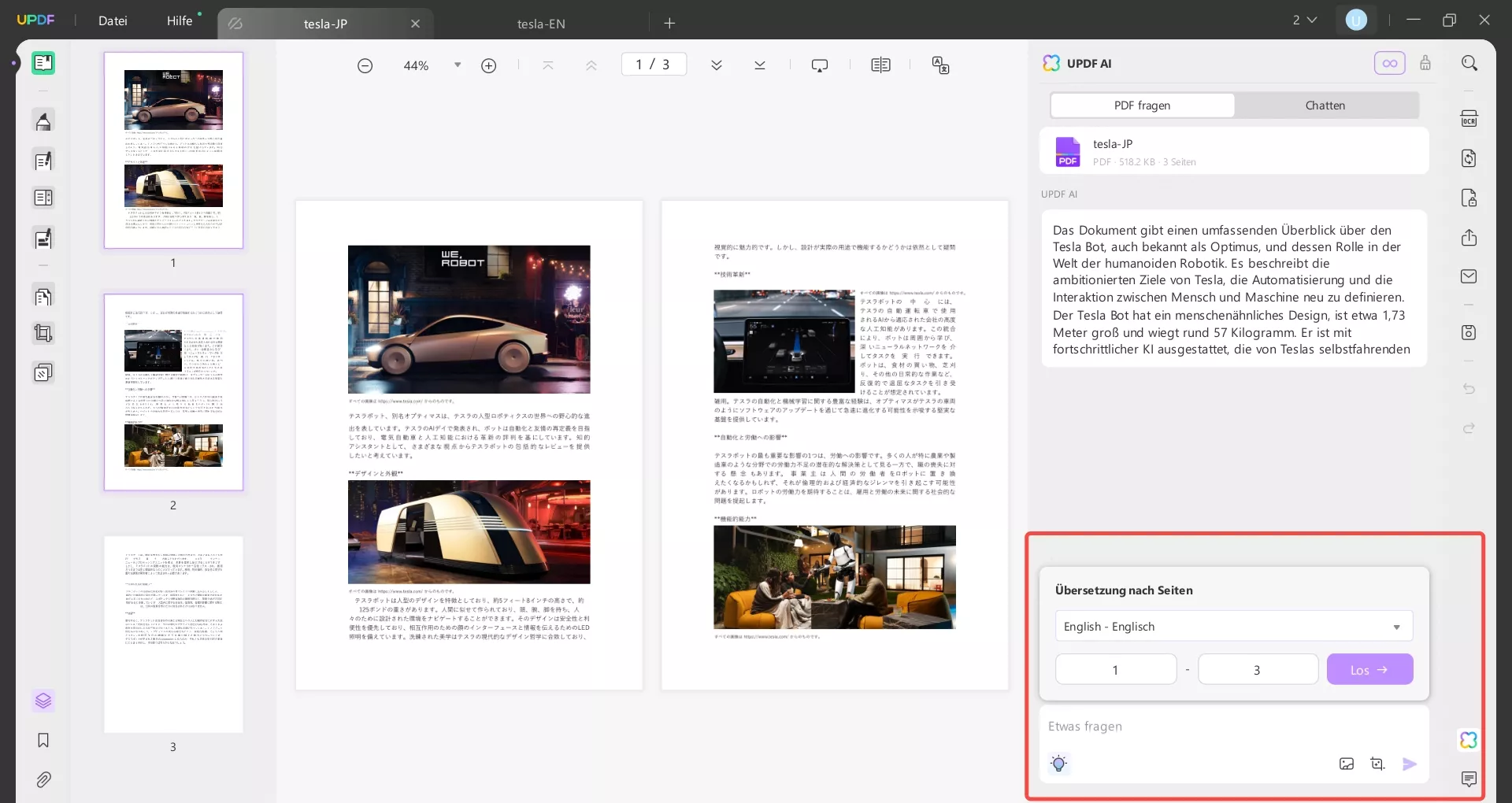 translate Japanese PDF to English