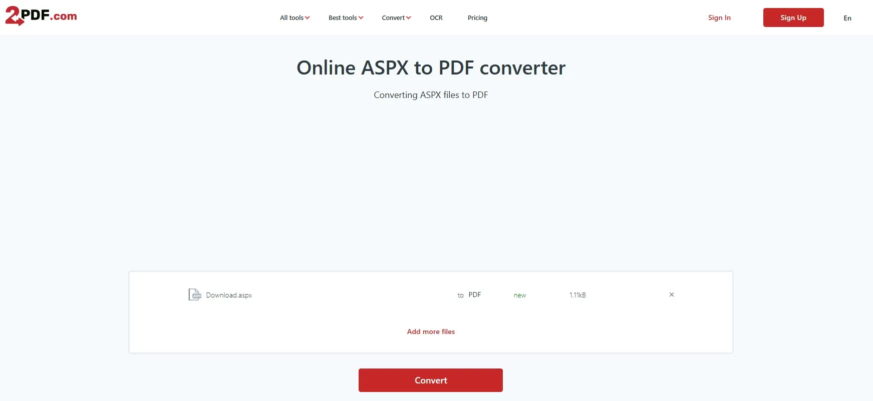 aspx a pdf 2pdf convertir
