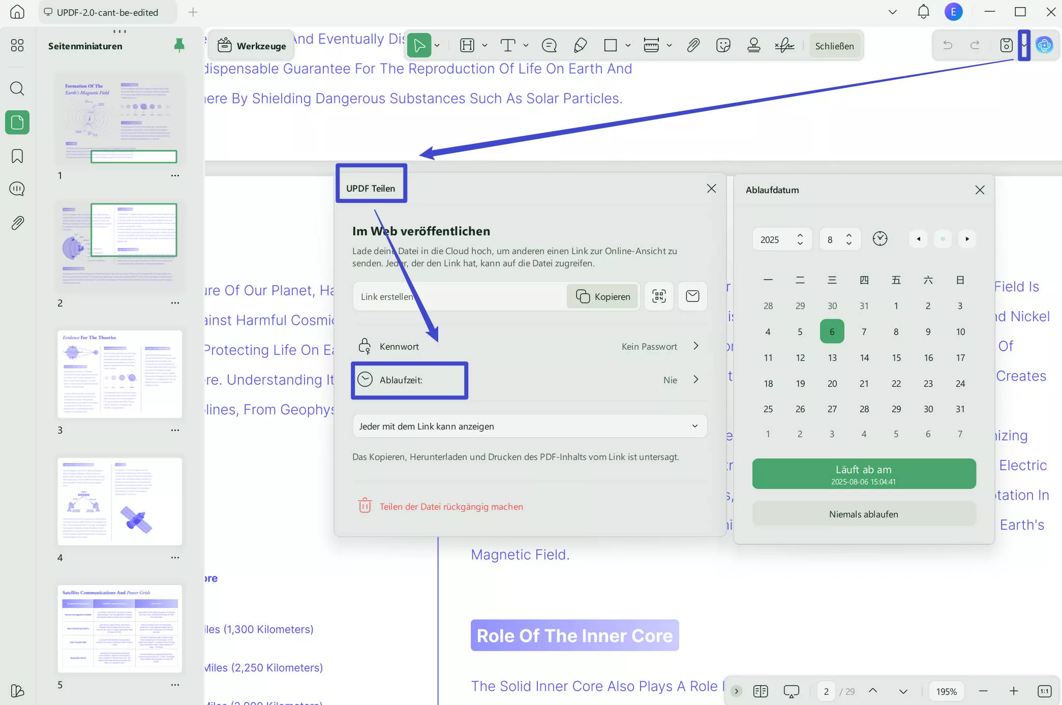 PDF Ablaufdatum festlegen UPDF