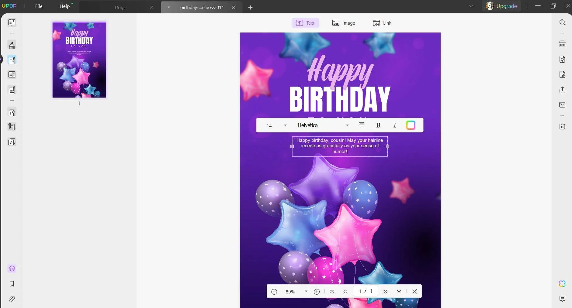 Deseos de cumpleaños para primo editar updf