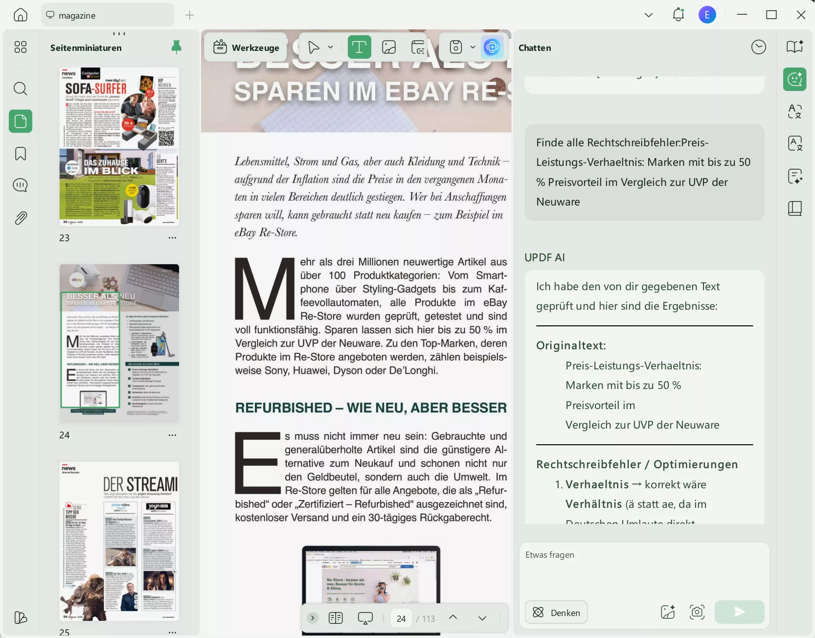 Rechtschreibfehler finden