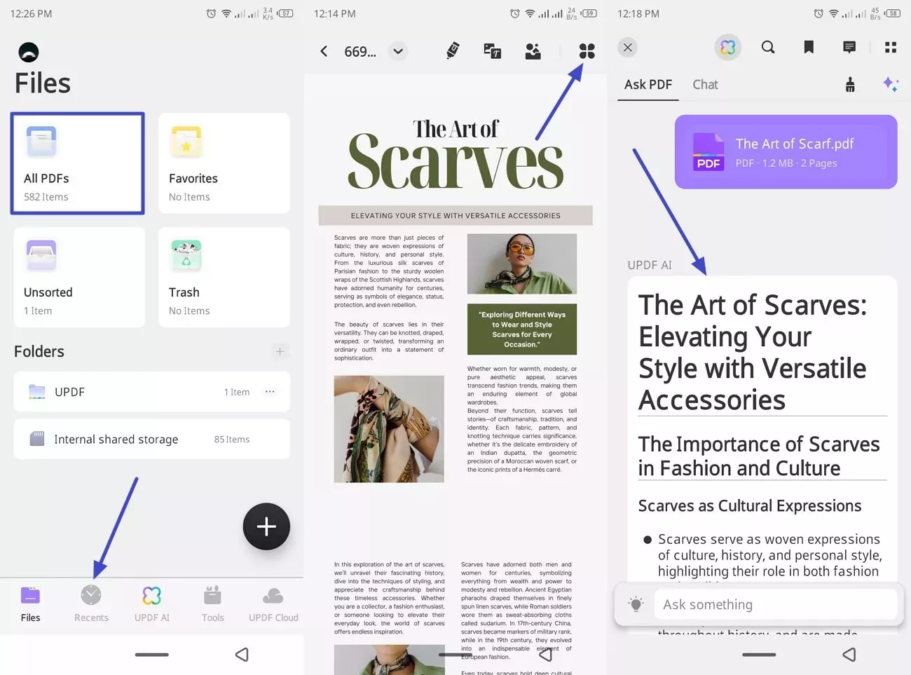تلخيص المستند بأكمله
