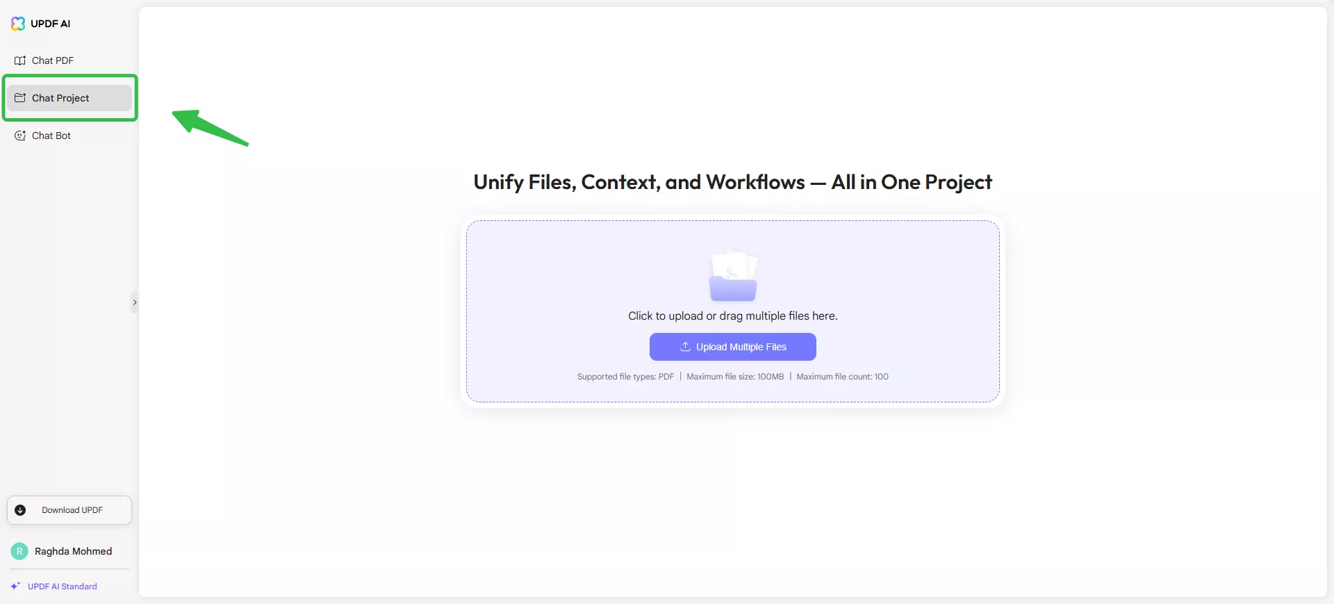 تحميل ملفات متعددة مشروع دردشة ملفات متعددة
