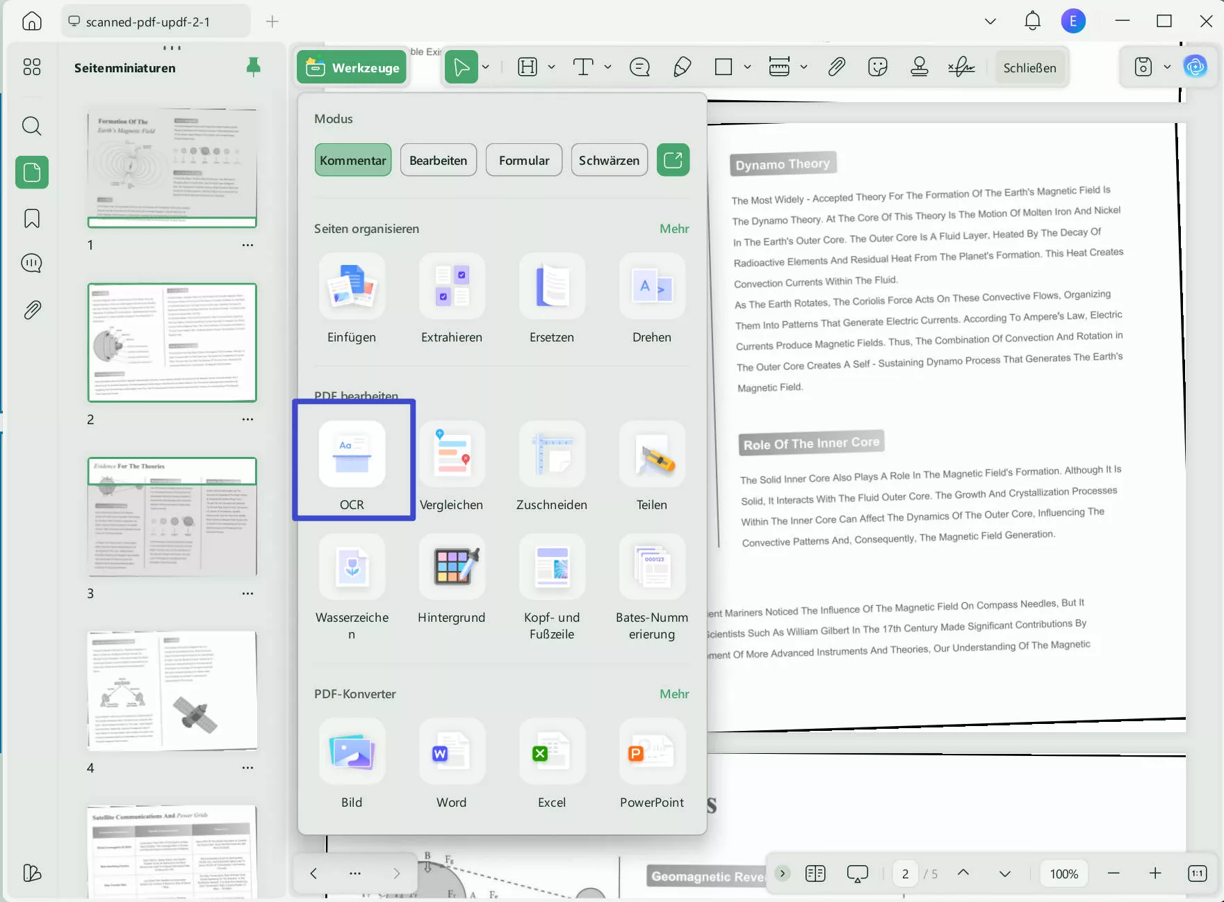 Text mit OCR erkennen