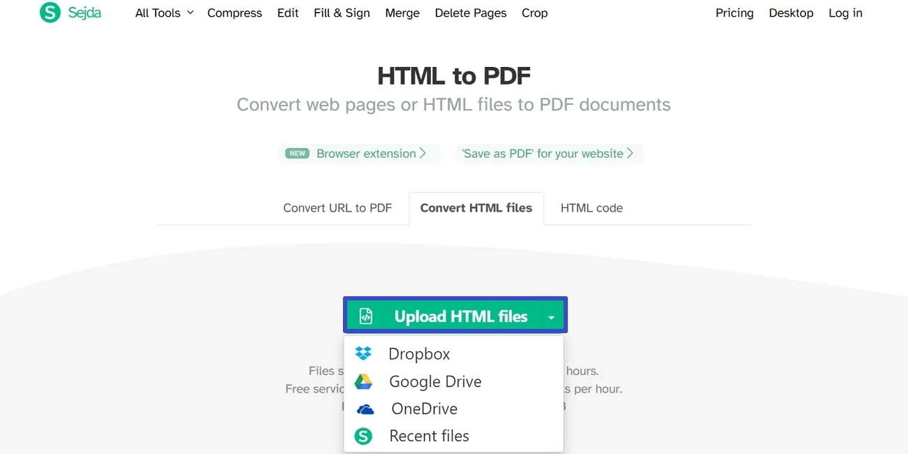 pdf vs html subir archivos html