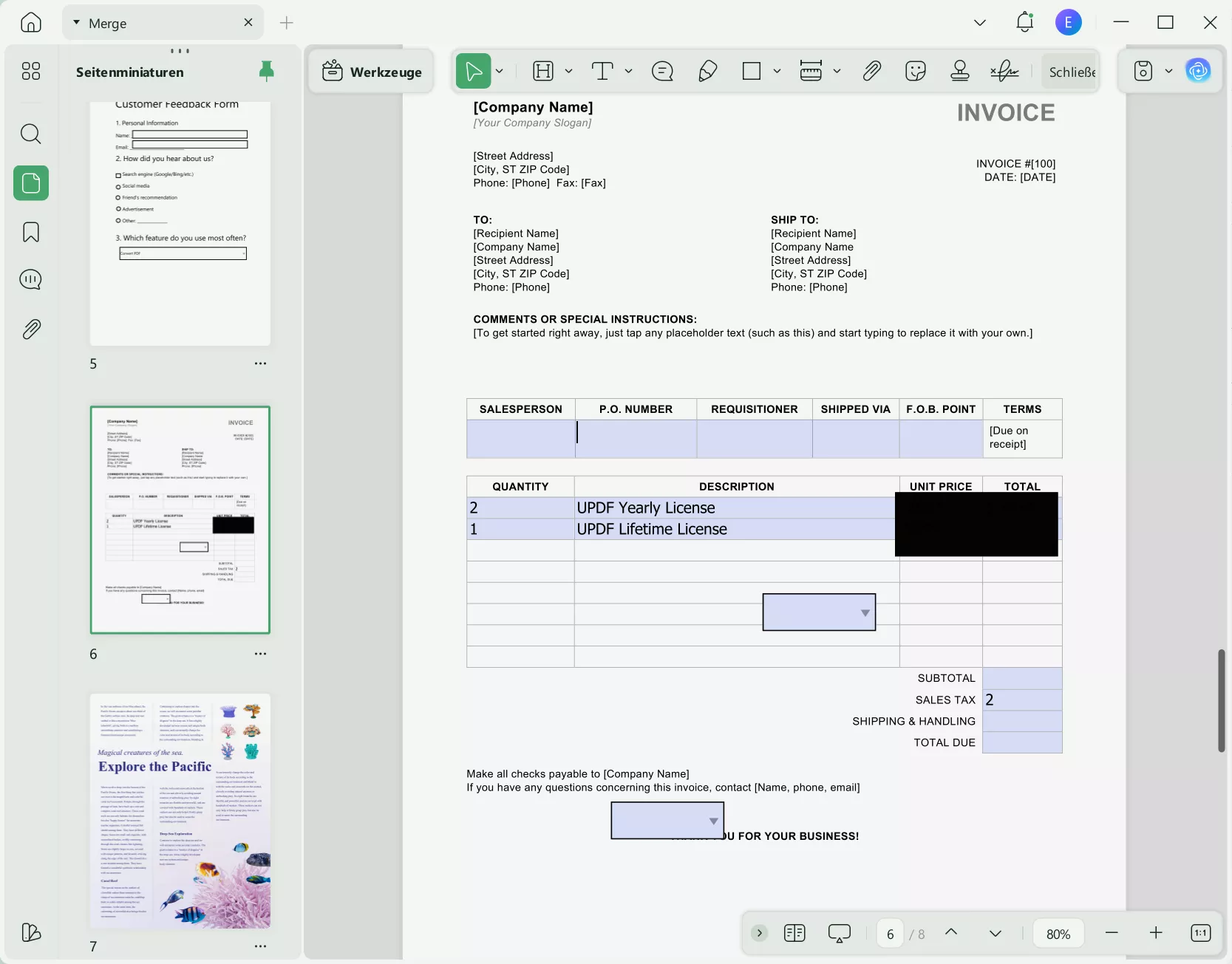 Arabische PDF Formulare ausfüllen