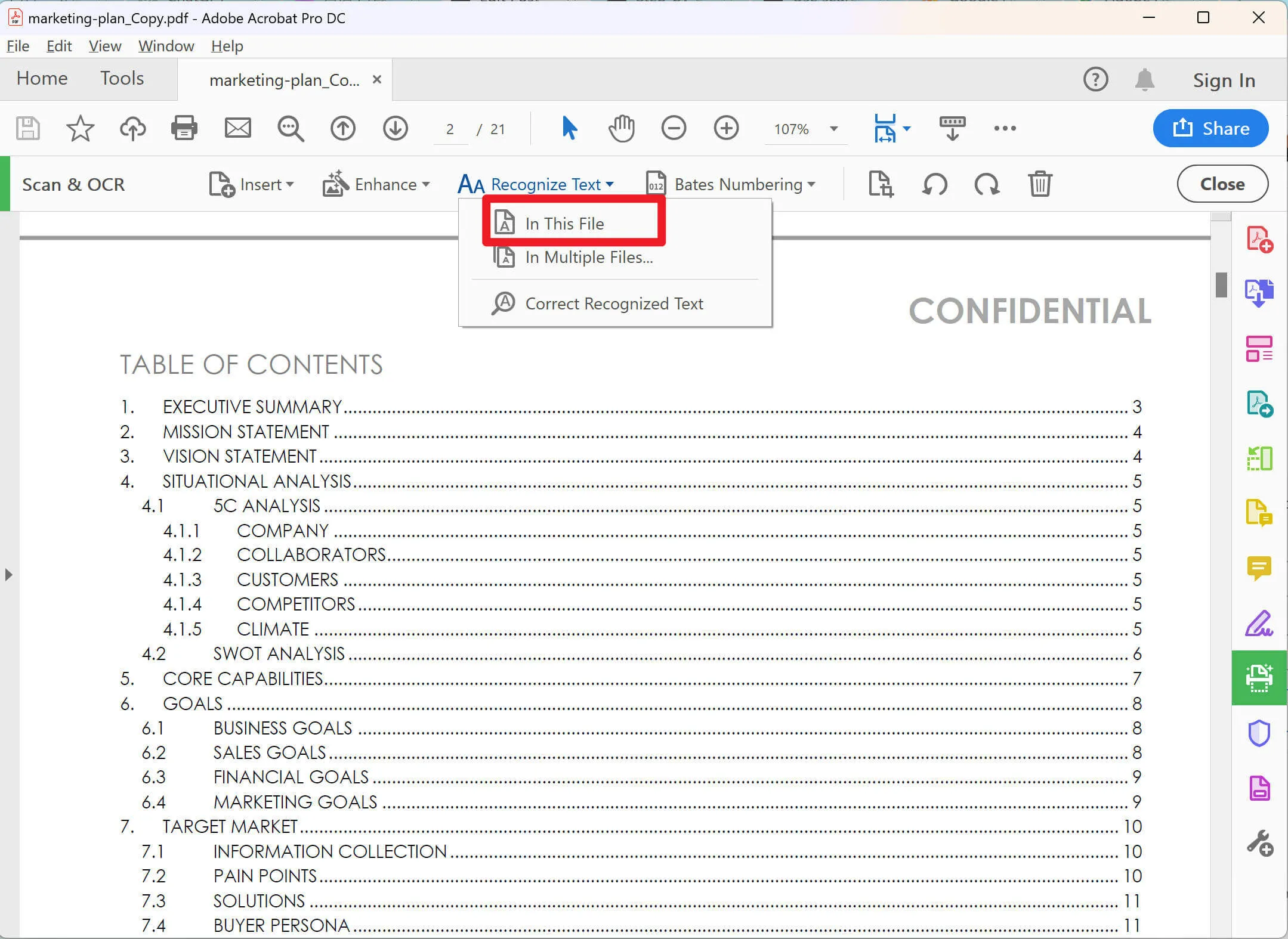 Adobe Acrobat OCR-software