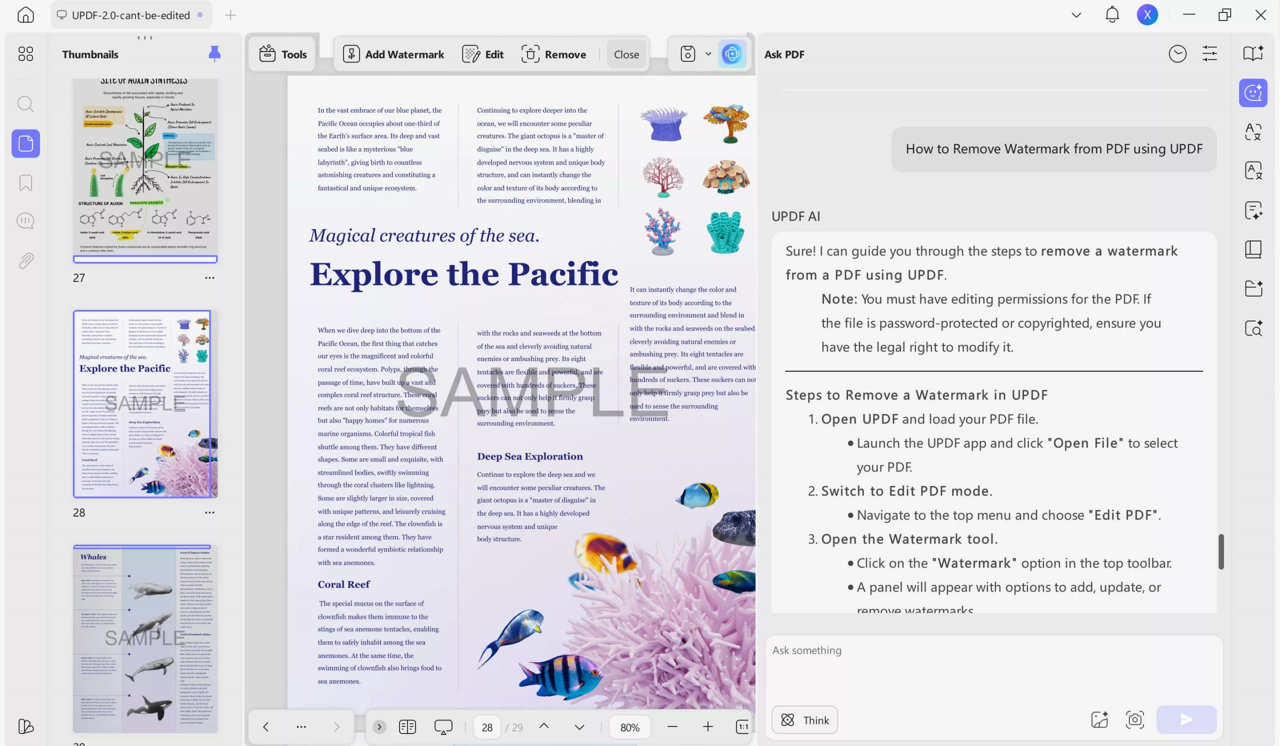 ai watermark remover updf ai