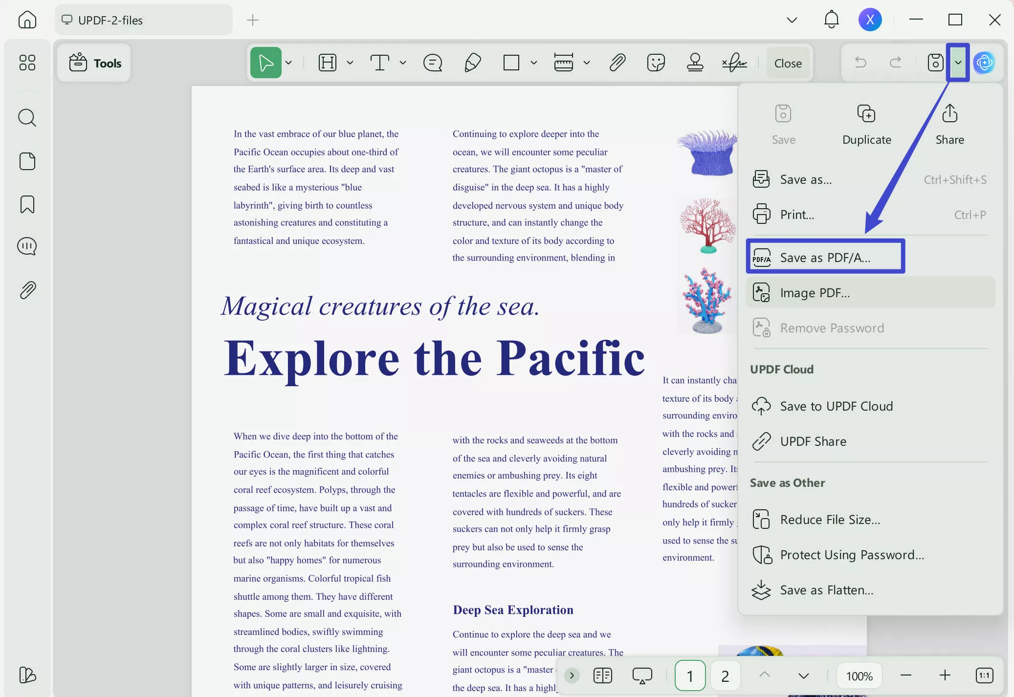 pdf vs pdfa save as pdf a