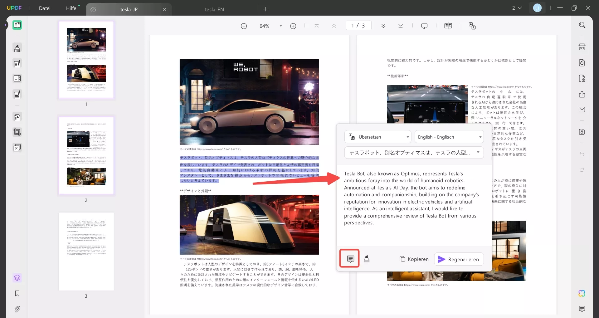 Übersetzen Sie japanisches PDF ins Englische