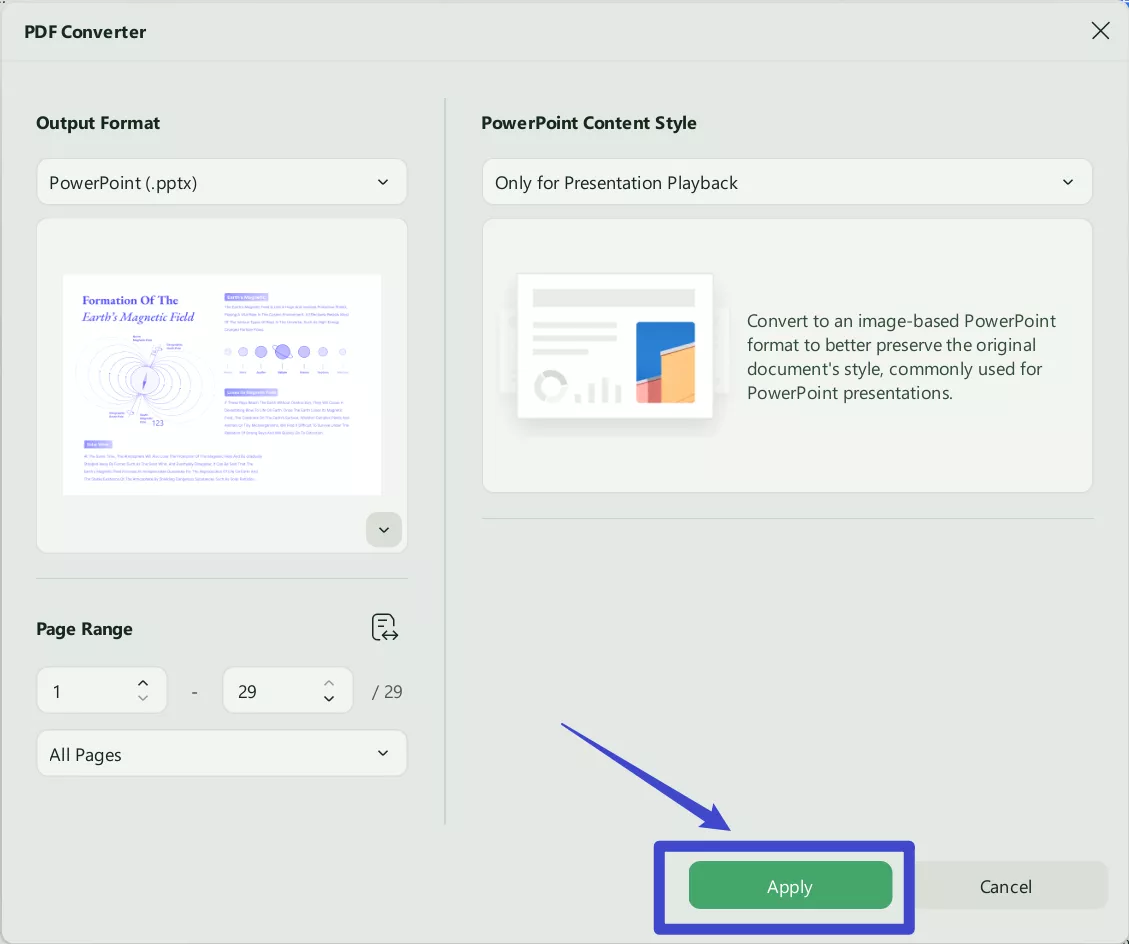 pdf vs ppt export to ppt