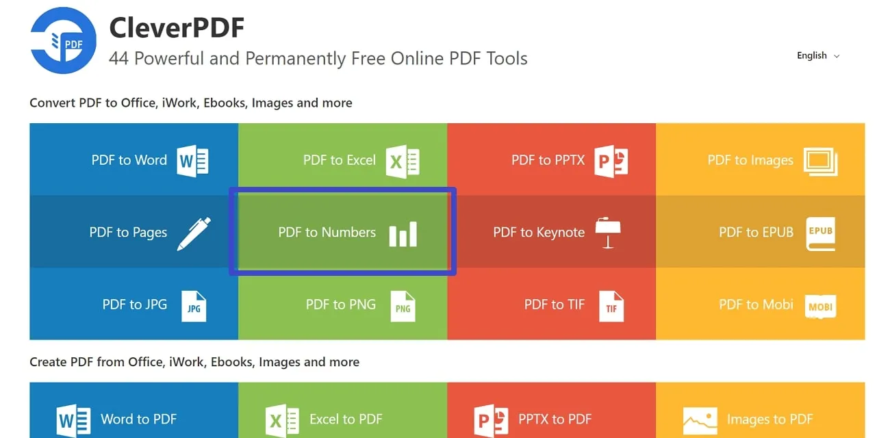 pdf to numbers CleverPDF 