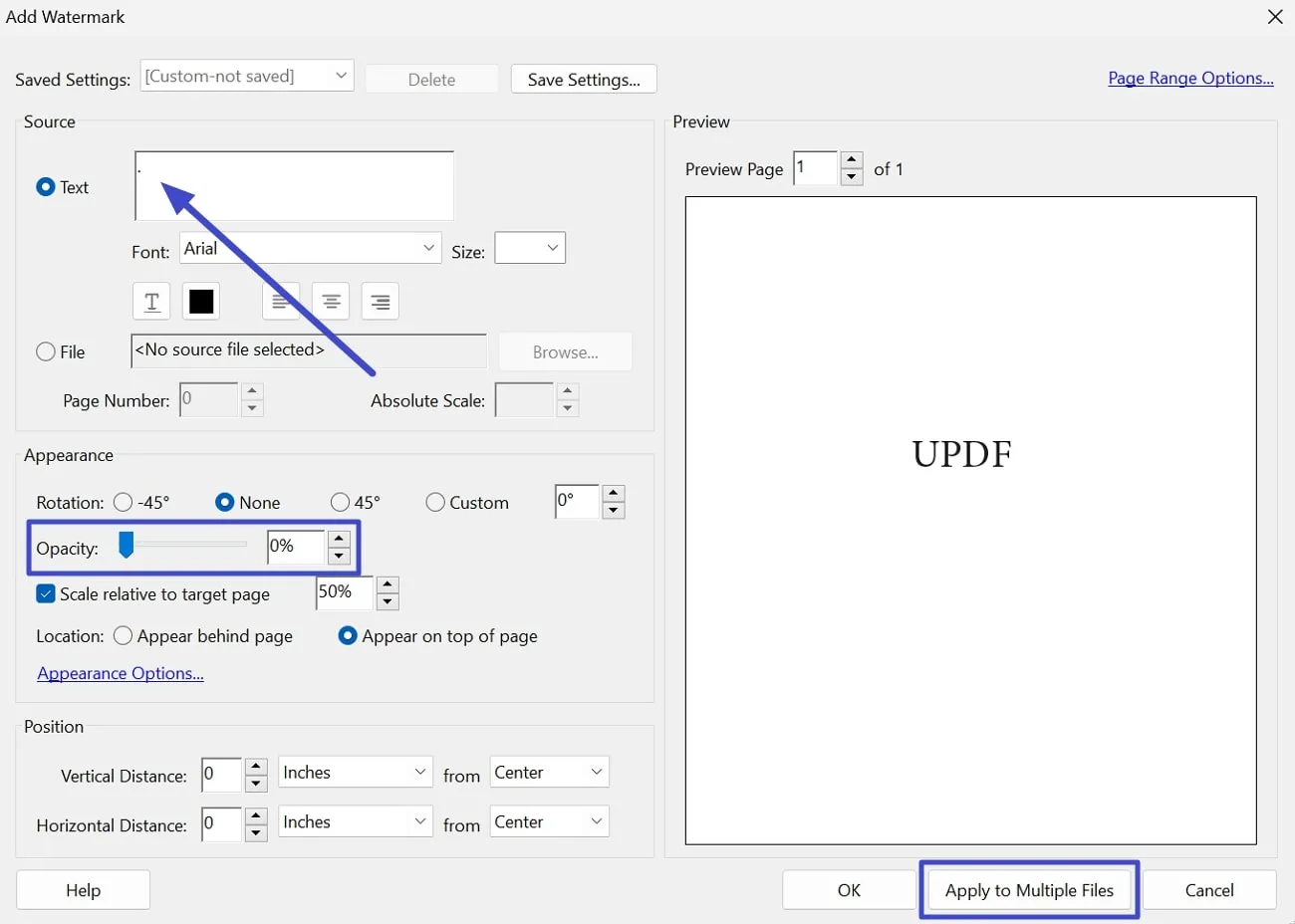 pdf to outline press apply to multiple files