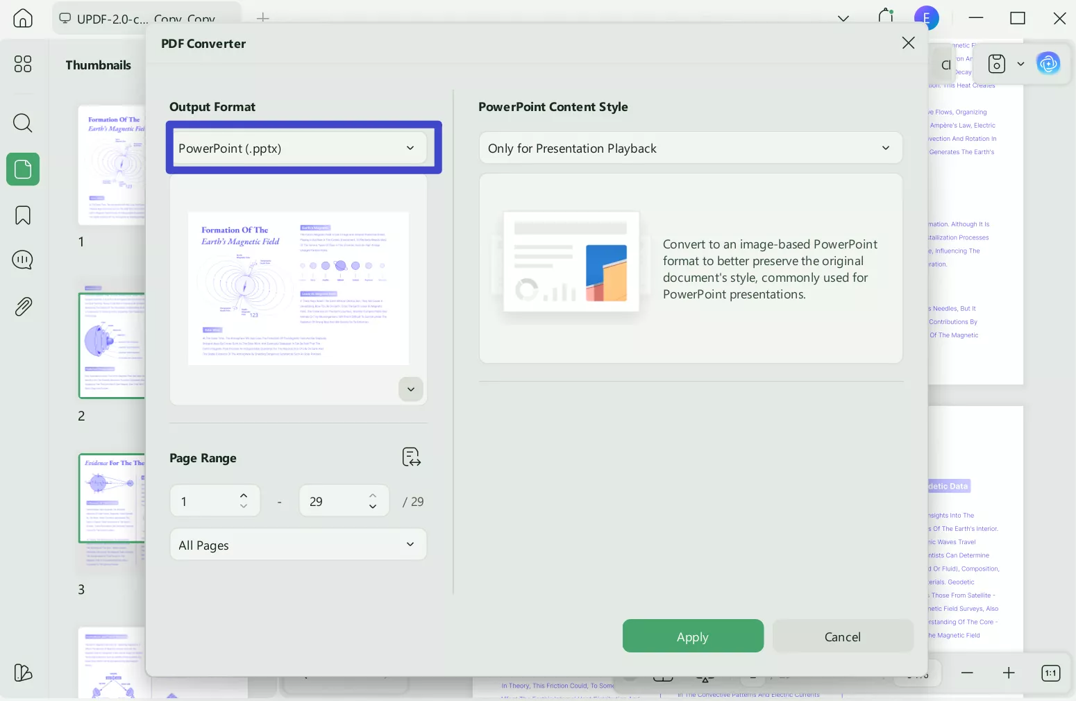 pdf vs ppt export to ppt
