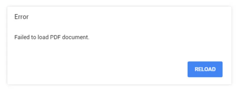 failed to load pdf document error