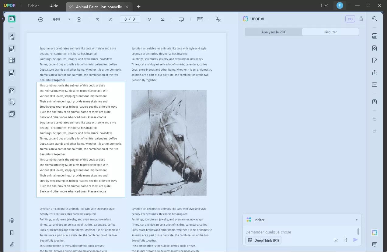 updf ai traduire pdf