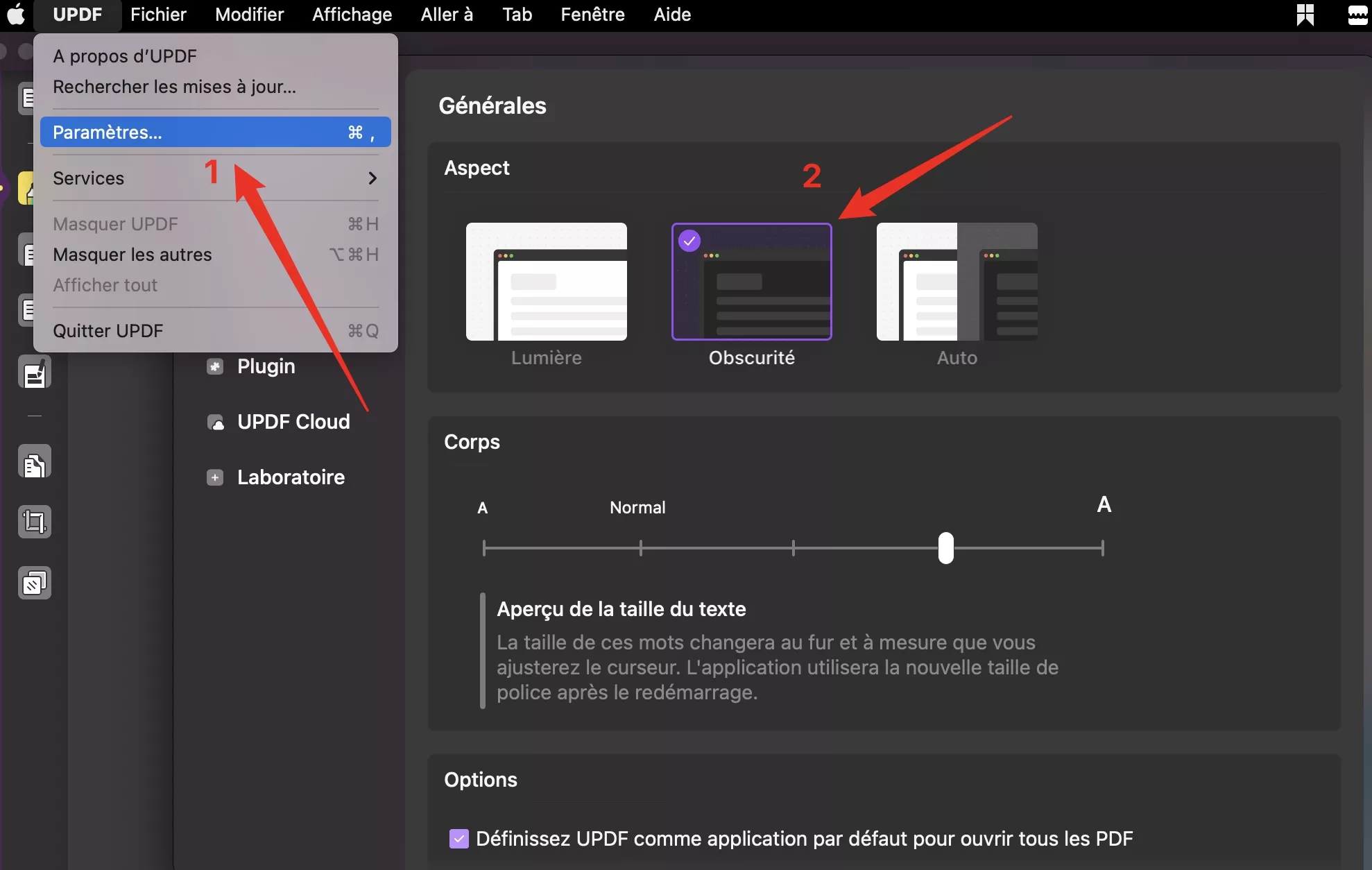 pdf mode sombre