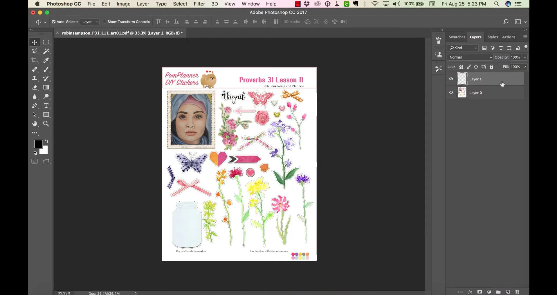 make a pdf transparent photoshop