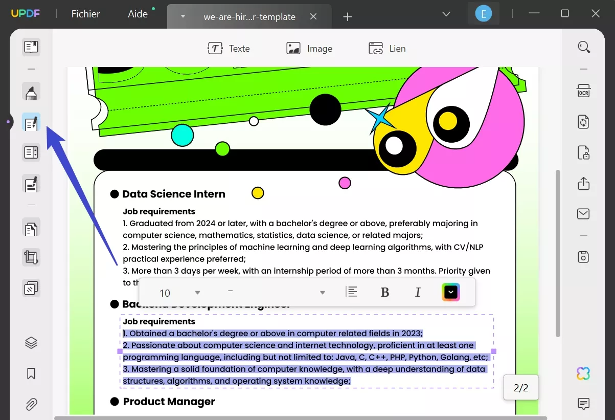 modifier pdfavec updf