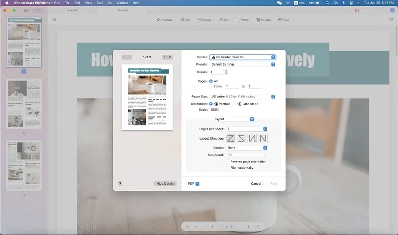 impresora pdf mac pdfelement