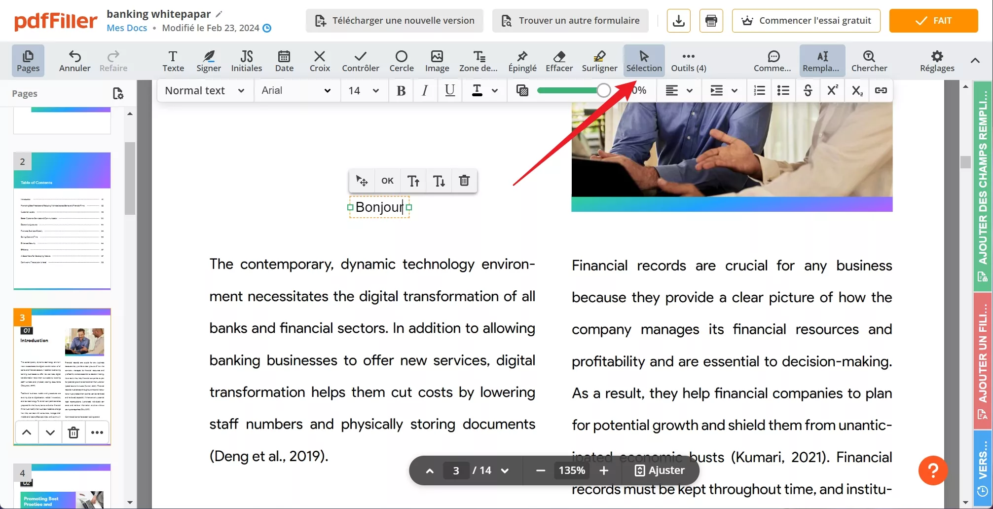 copier une signature sur un document pdf