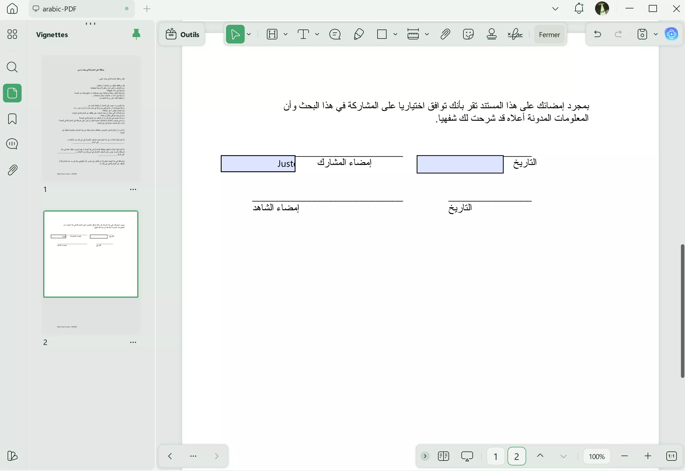 éditeur de pdf arabe