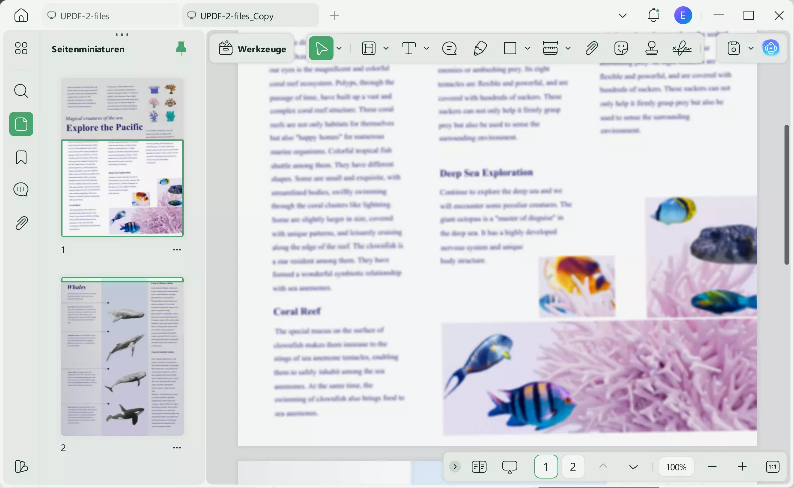 verschwommenes PDF-UPDF-Fenster