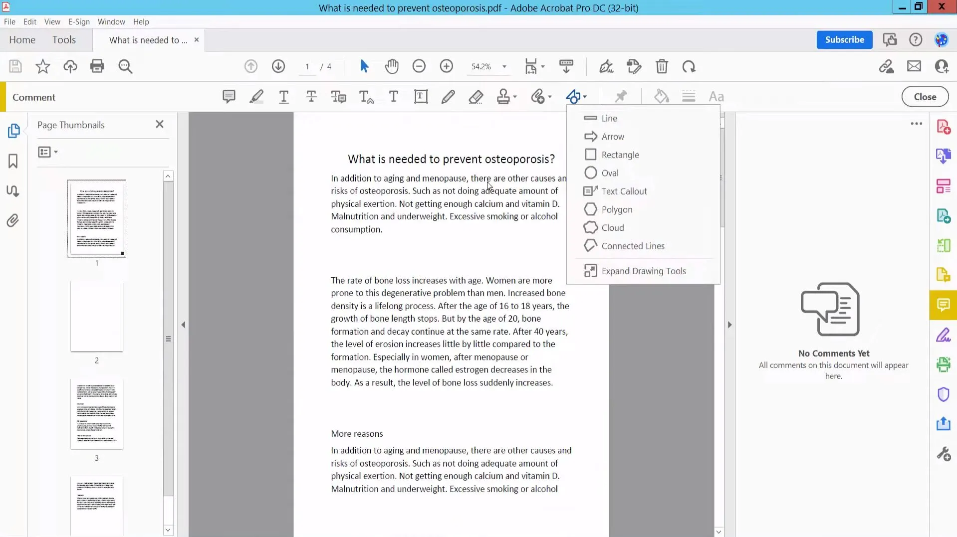 PDFに境界線を追加するAdobe