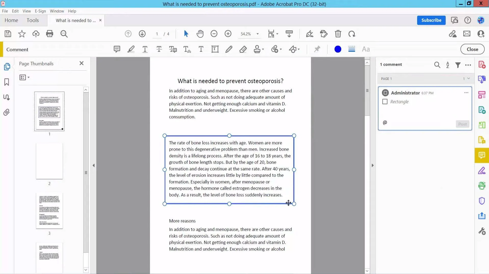 PDFに境界線を追加するAdobe