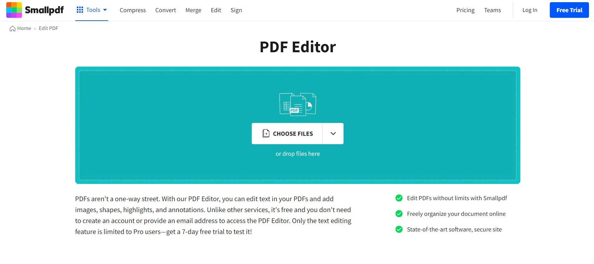 PDFに境界線を追加するsmallpdf